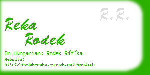 reka rodek business card